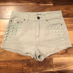 BDG - URBN - Pale Blue Studded Highwaisted Shorts